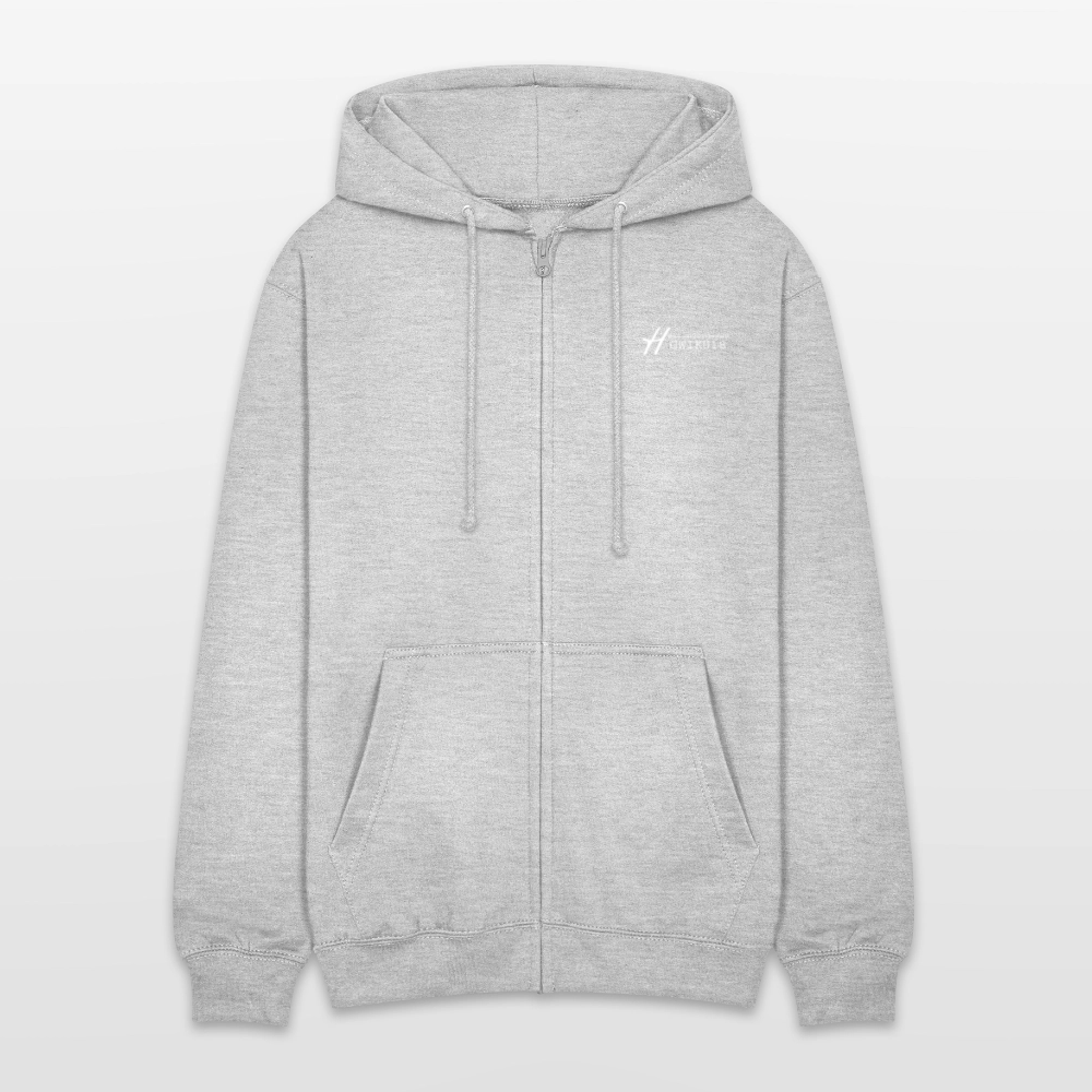 Haizingergymnasium- Kapuzenjacke - light heather grey