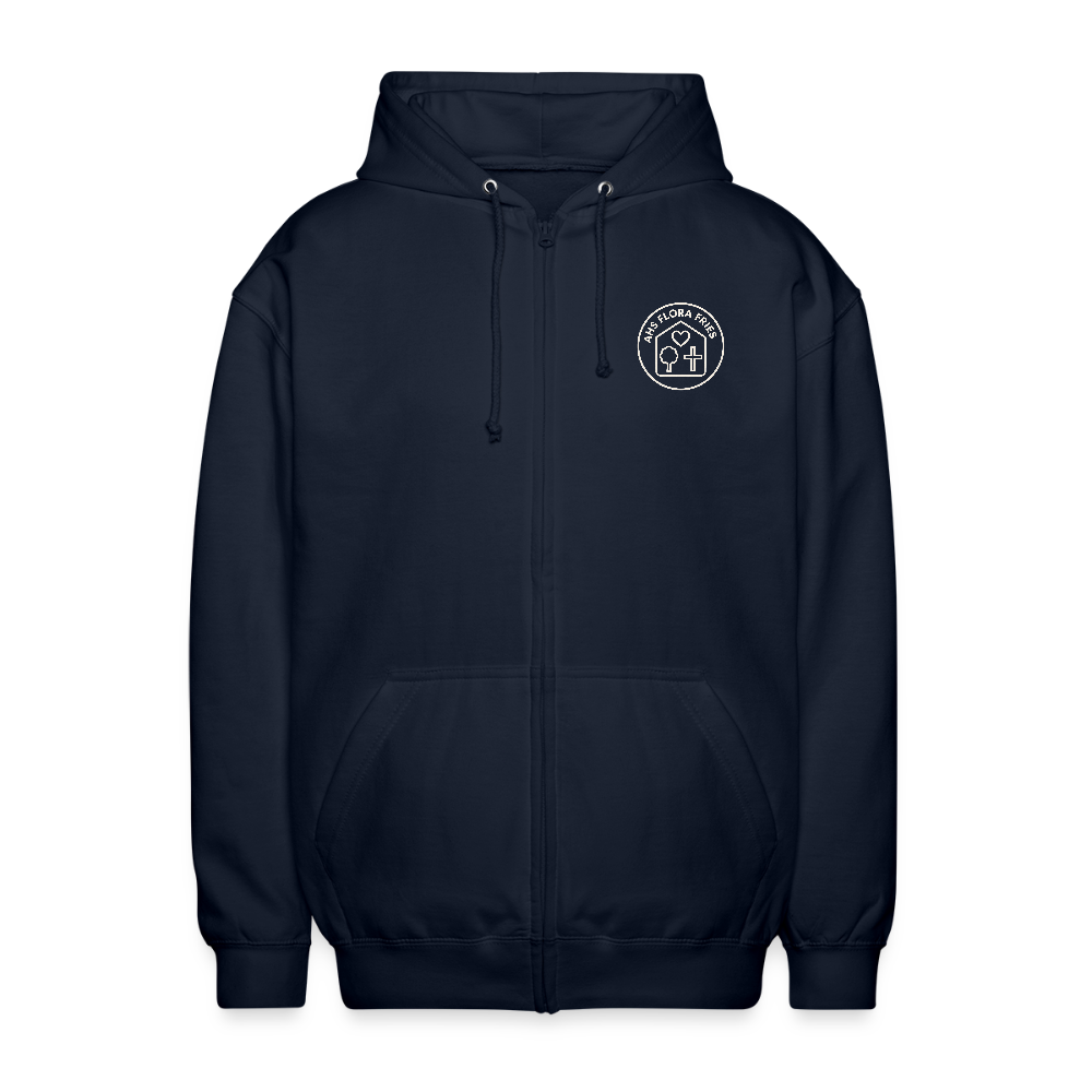 AHS Flora Fries- Unisex Hooded Jacket - navy