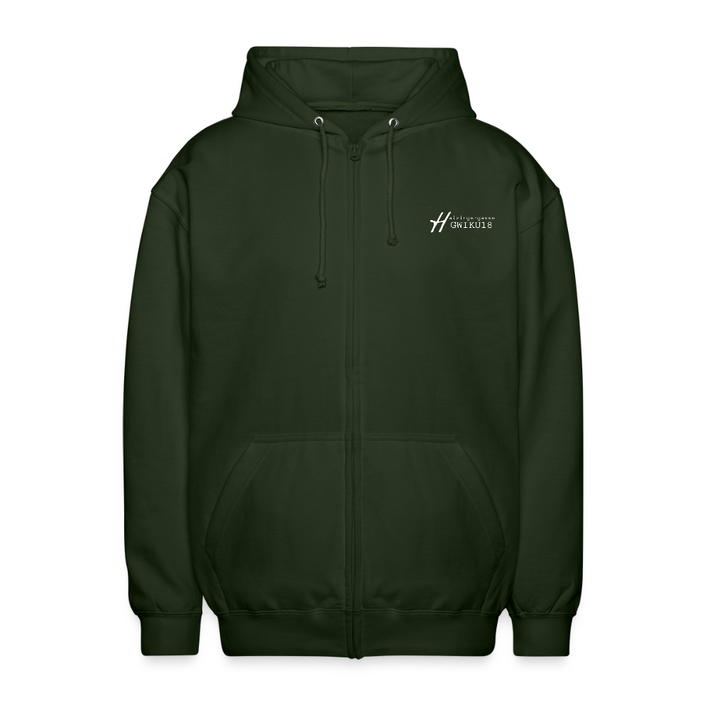Haizingergymnasium- Kapuzenjacke - forest green