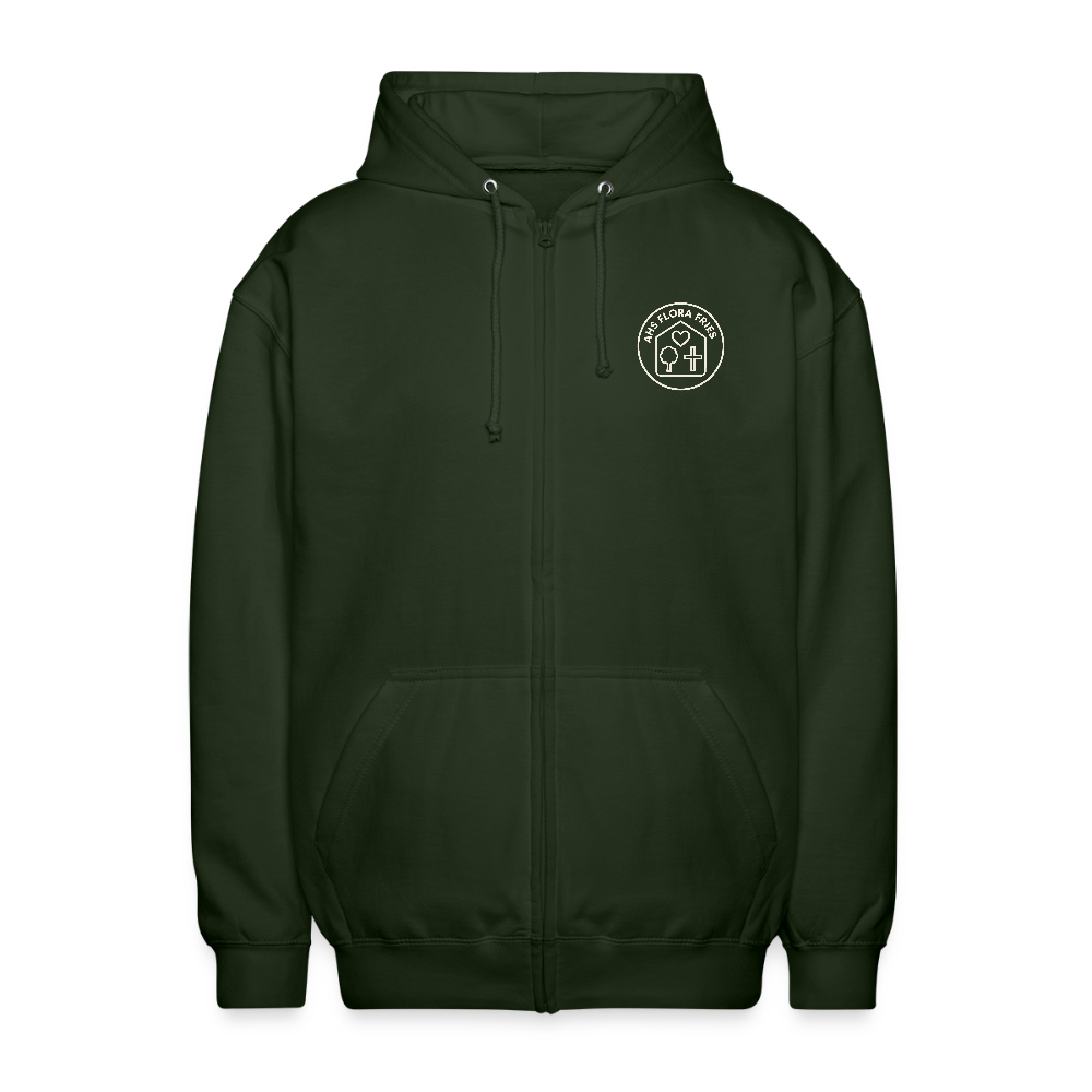 AHS Flora Fries- Unisex Hooded Jacket - forest green