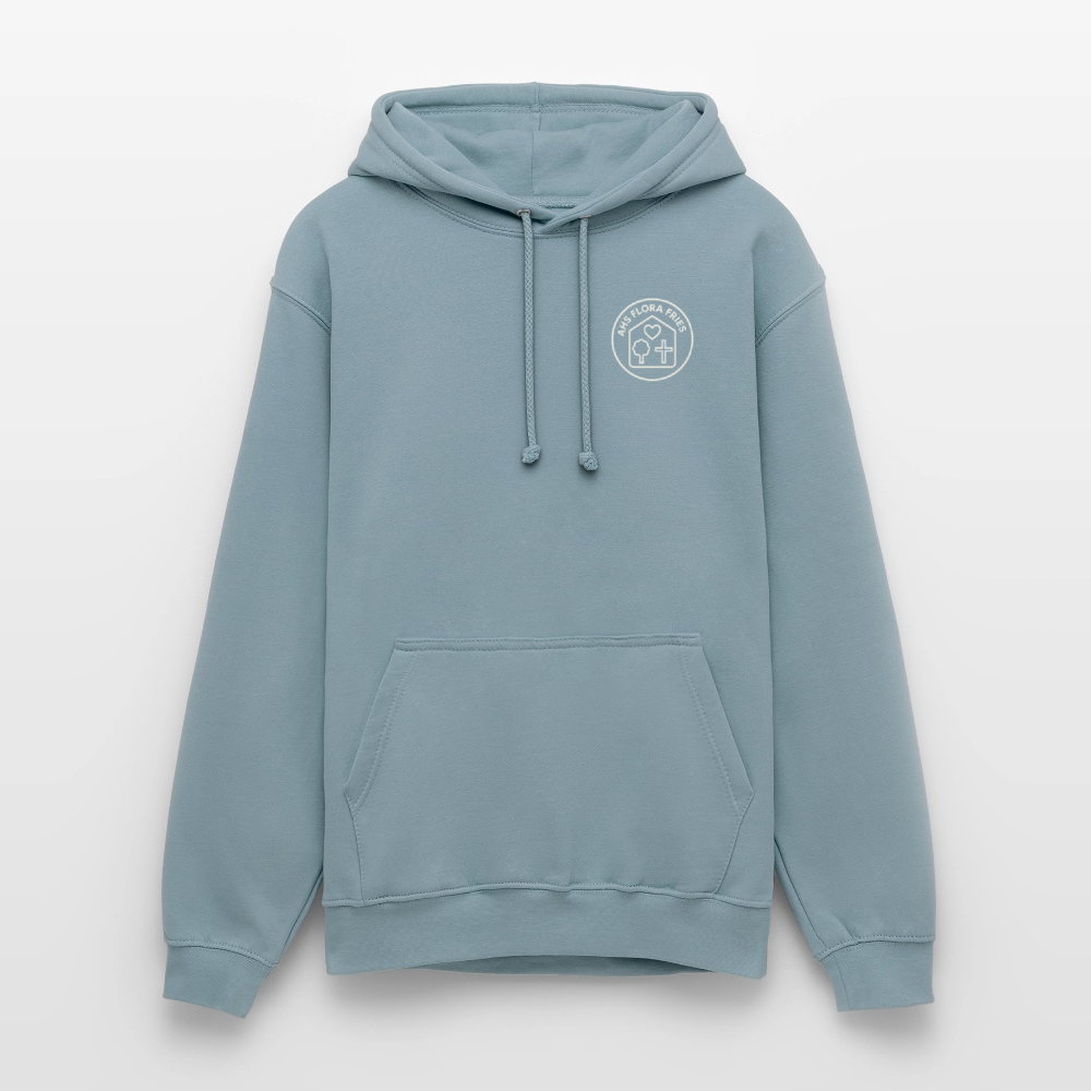 AHS Flora Fries- Unisex Hoodie - stonewash blue