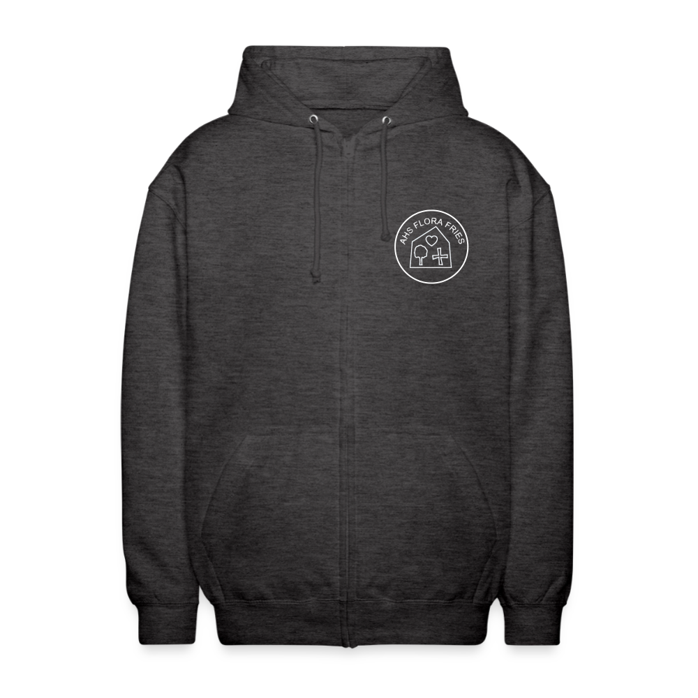 AHS Flora Fries- Unisex Hooded Jacket - charcoal grey