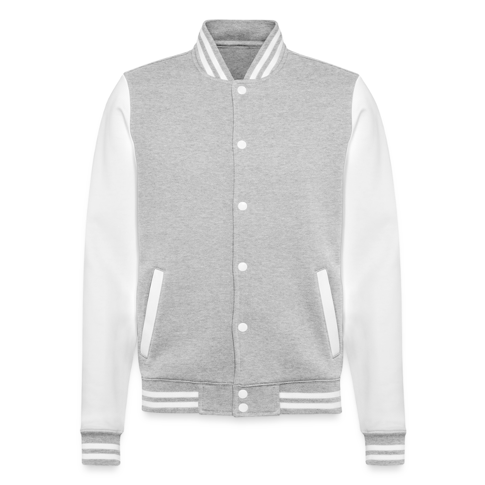 College Sweat Jacket - heather grey/white