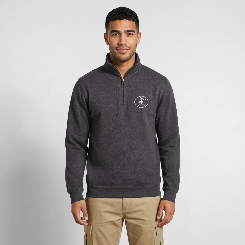 Schottengymnasium Quarter-Zip Sweatshirt - charcoal grey