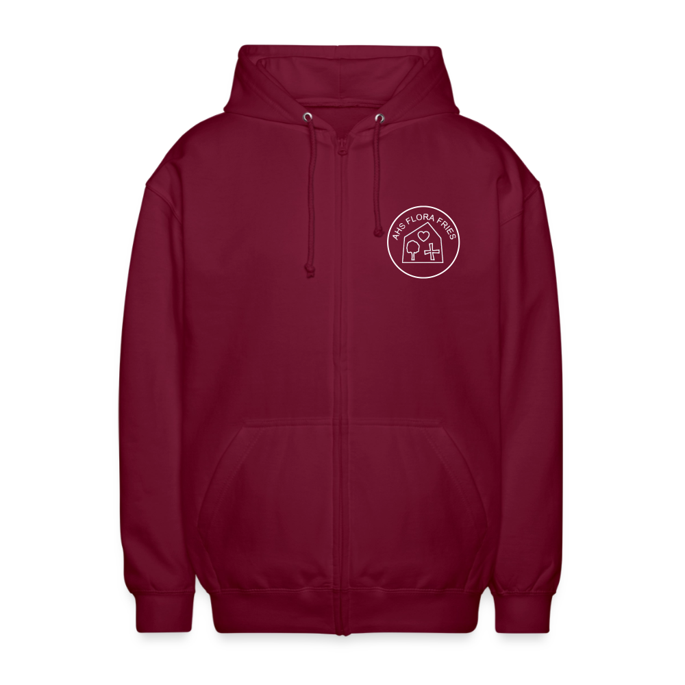 AHS Flora Fries- Unisex Hooded Jacket - bordeaux