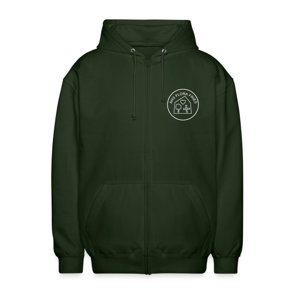 AHS Flora Fries- Unisex Hooded Jacket - forest green