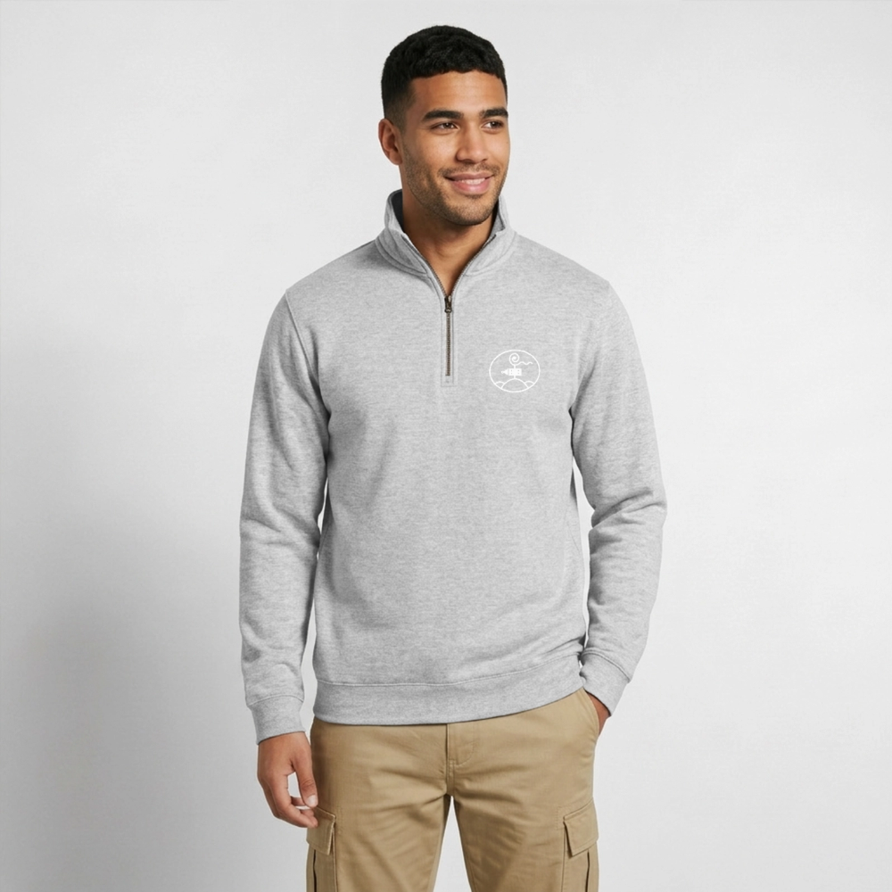 Schottengymnasium Quarter-Zip Sweatshirt - heather grey
