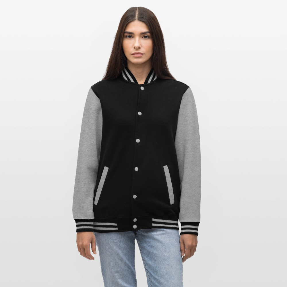 College Sweat Jacket - black/heather grey