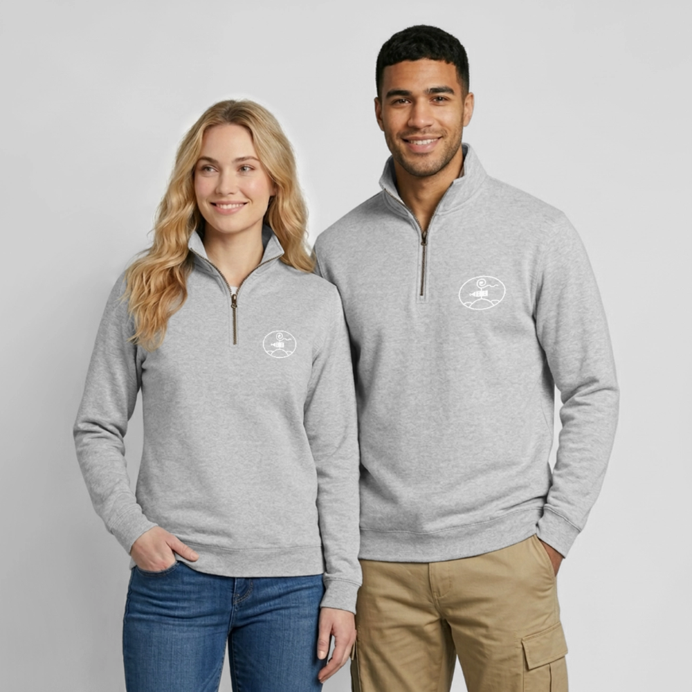 Schottengymnasium Quarter-Zip Sweatshirt - heather grey