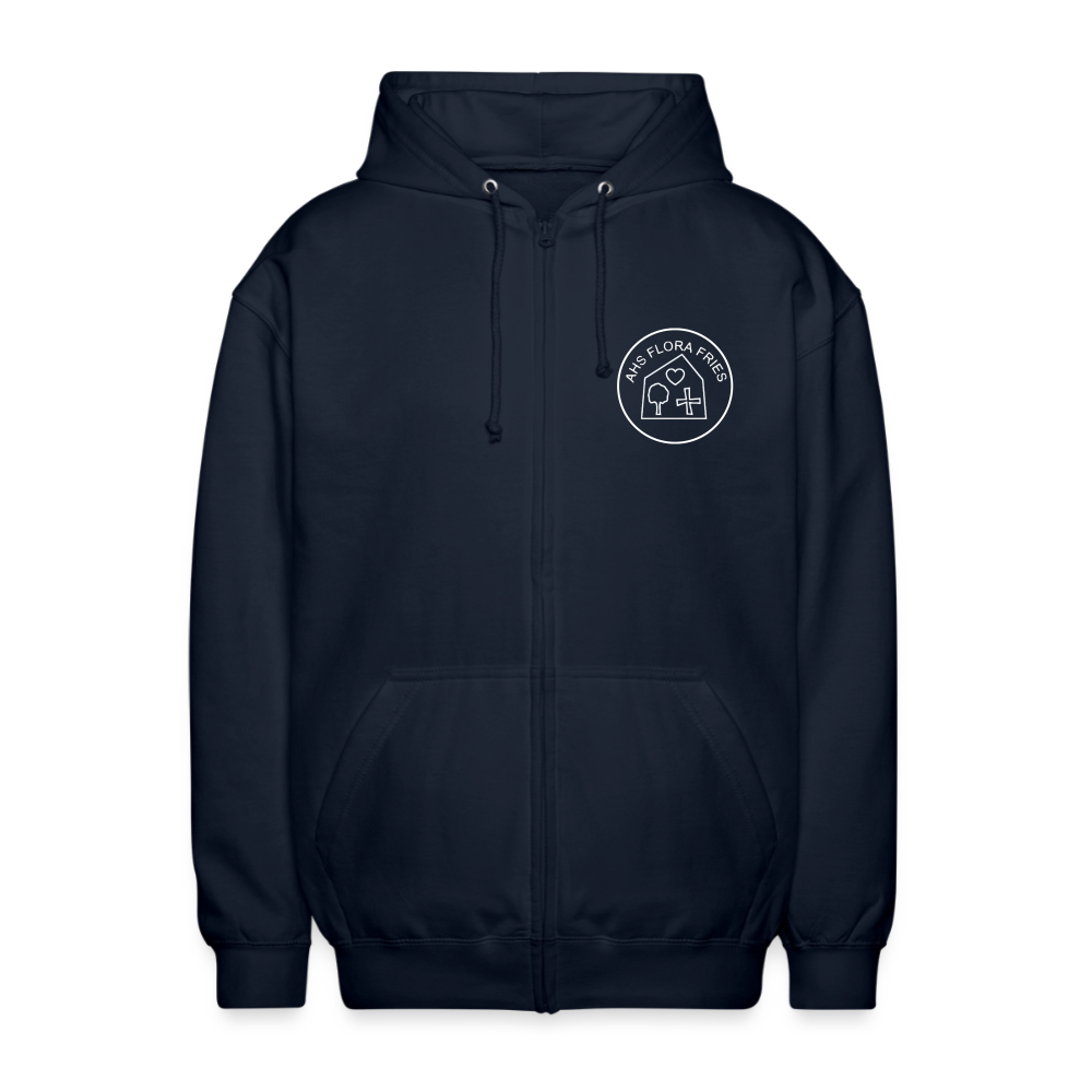 AHS Flora Fries- Unisex Hooded Jacket - navy
