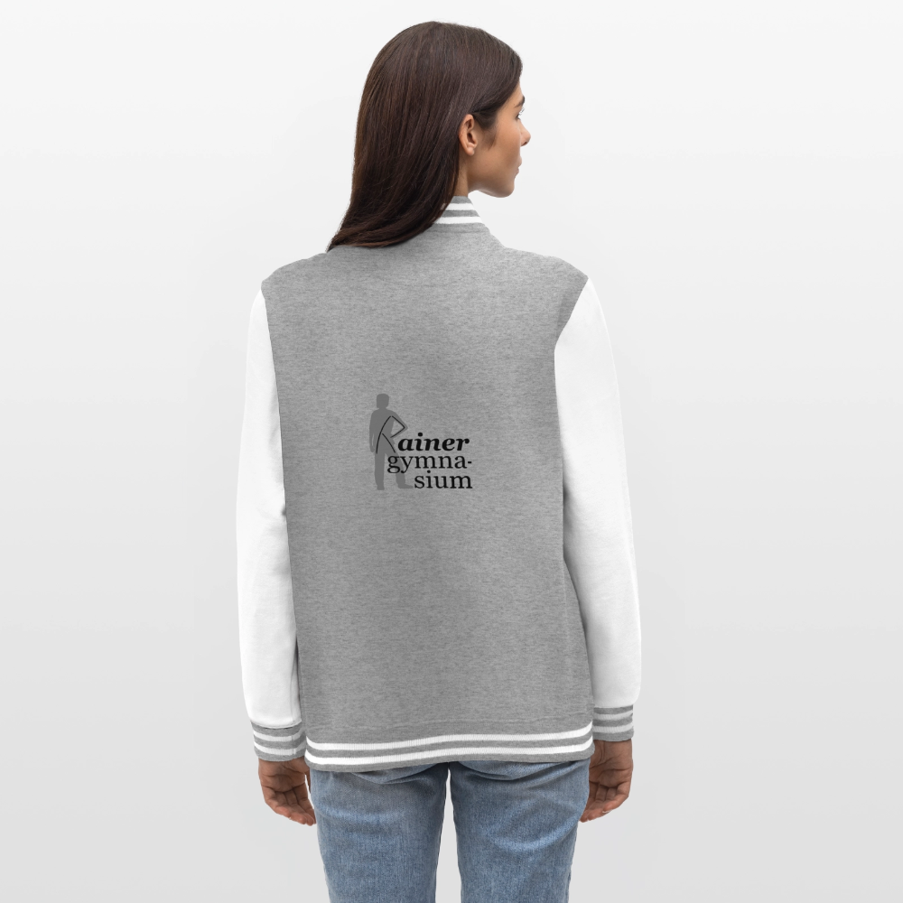College Sweat Jacket - heather grey/white