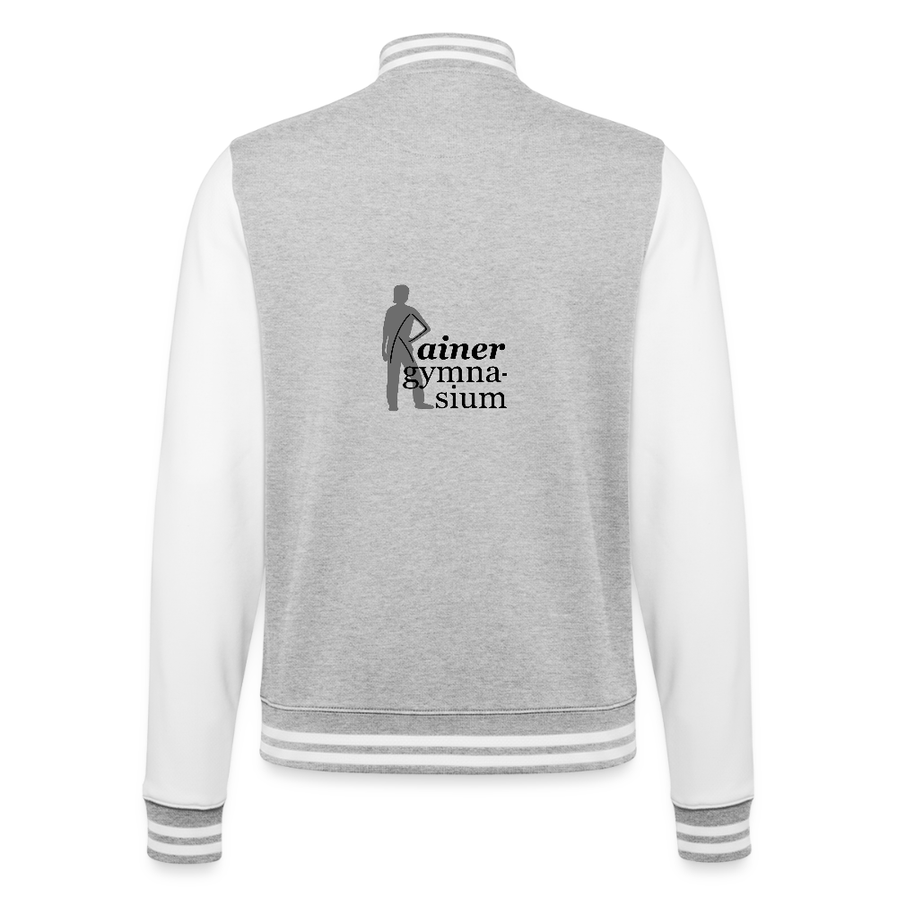 College Sweat Jacket - heather grey/white